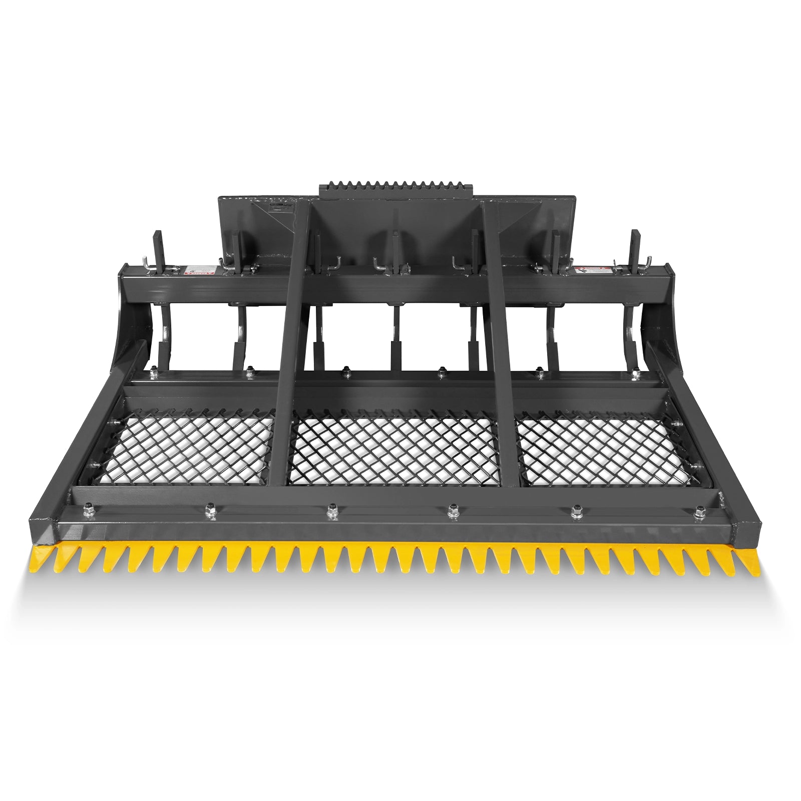 72" Skid Steer Land Plane with 7 Adjustable Scarifier Shanks, Removable Sift Screen and Bolt-On Cutting Blades, SSLP72