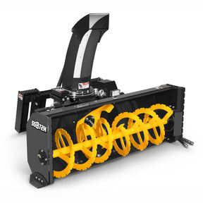 72" Hydraulic Skid Steer Snow Blower, 16–24 GPM, Hydraulic Chute Rotator & Deflector, 24" Impeller, SSB72H