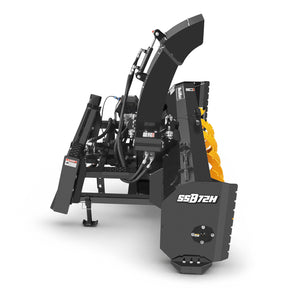 72" Hydraulic Skid Steer Snow Blower, 16–24 GPM, Hydraulic Chute Rotator & Deflector, 24" Impeller, SSB72H
