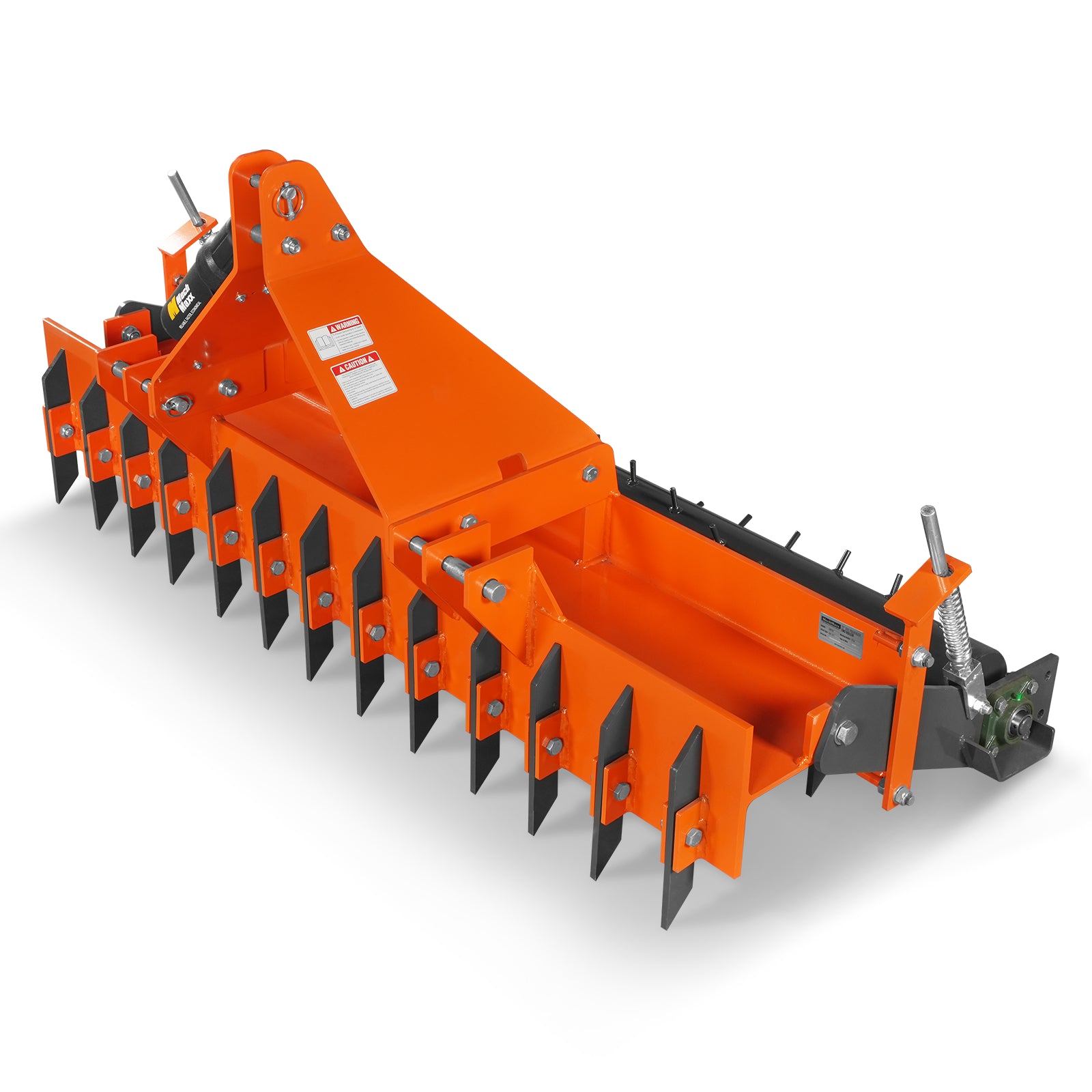 72" Soil Pulverizer, Single Spiked Roller, 25 Shanks, Category 1 and 2, 3 Point Hitch Tractor Attachment, TSP72