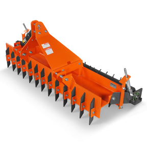 72" Soil Pulverizer, Single Spiked Roller, 25 Shanks, Category 1 and 2, 3 Point Hitch Tractor Attachment, TSP72
