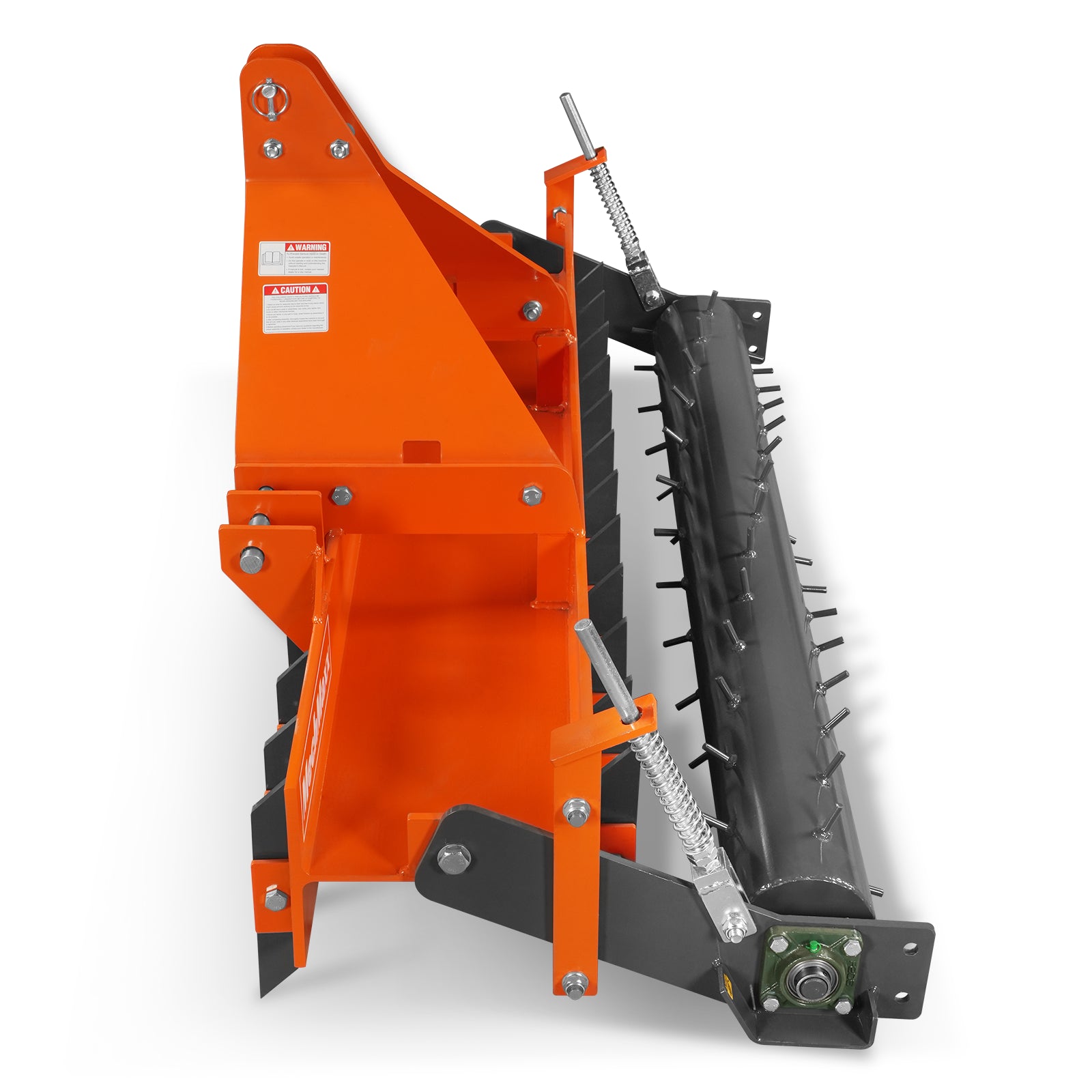 72" Soil Pulverizer, Single Spiked Roller, 25 Shanks, Category 1 and 2, 3 Point Hitch Tractor Attachment, TSP72