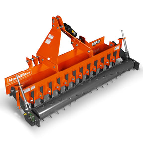 72" Soil Pulverizer, Single Spiked Roller, 25 Shanks, Category 1 and 2, 3 Point Hitch Tractor Attachment, TSP72