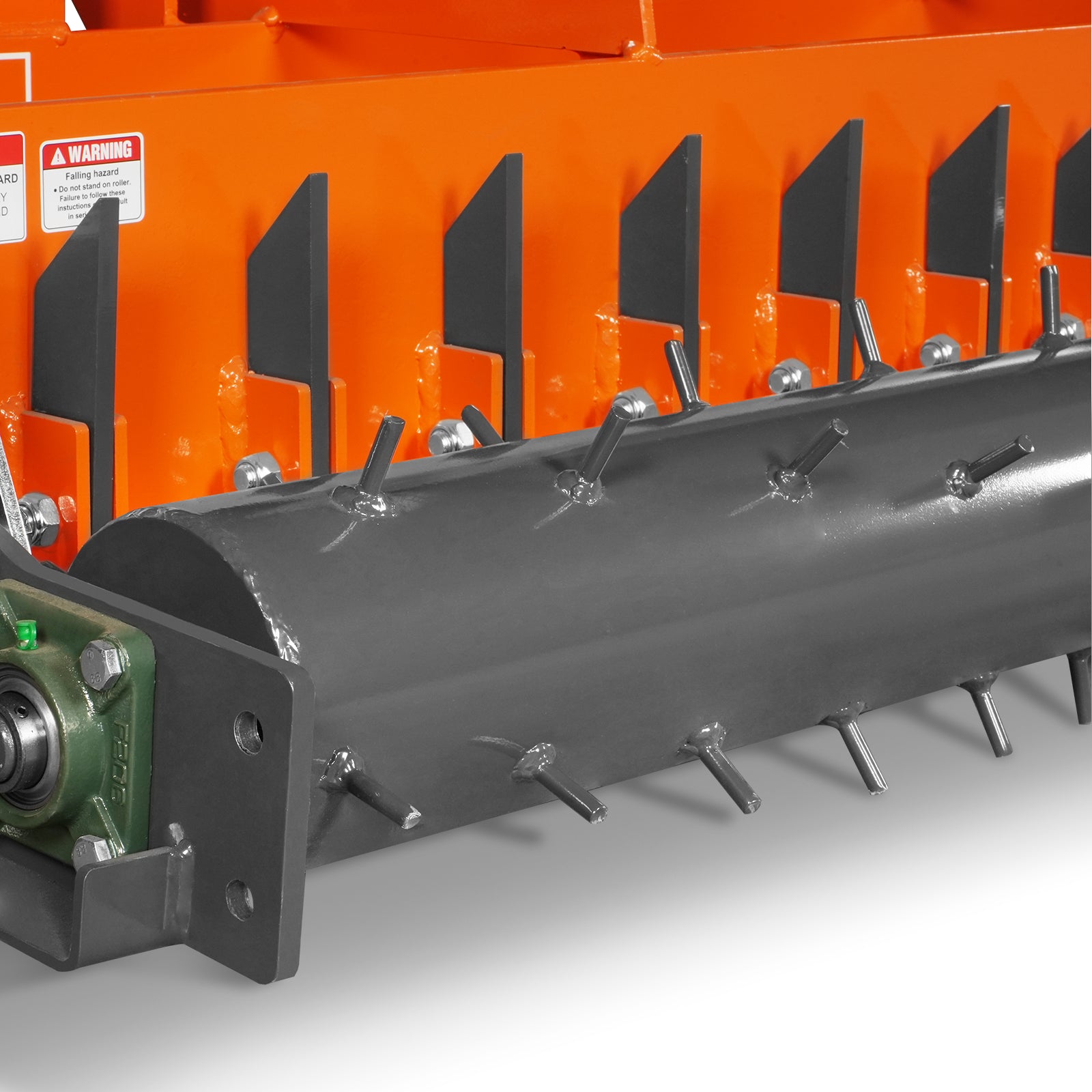 60" Soil Pulverizer, Single Spiked Roller, 21 Shanks, Category 1 and 2, 3 Point Hitch Tractor Attachment, TSP60