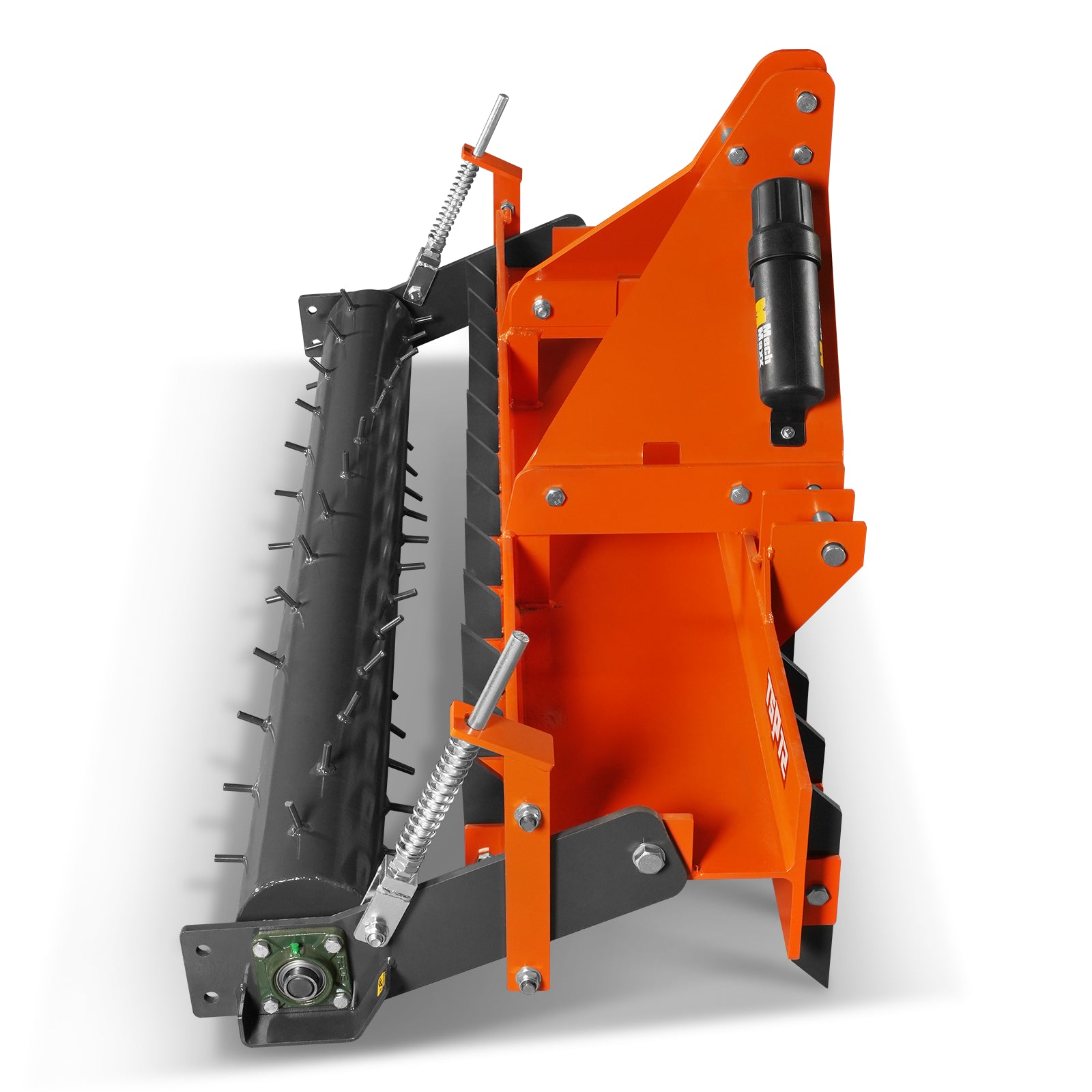 72" Soil Pulverizer, Single Spiked Roller, 25 Shanks, Category 1 and 2, 3 Point Hitch Tractor Attachment, TSP72