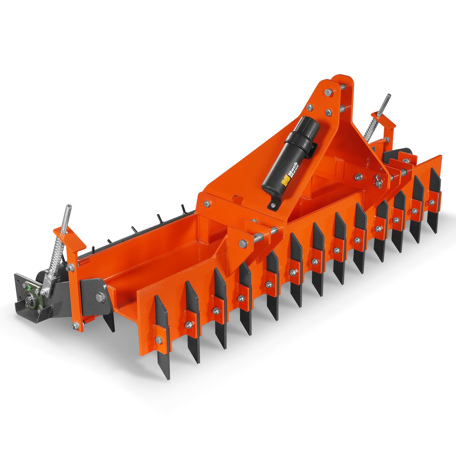 72" Soil Pulverizer, Single Spiked Roller, 25 Shanks, Category 1 and 2, 3 Point Hitch Tractor Attachment, TSP72