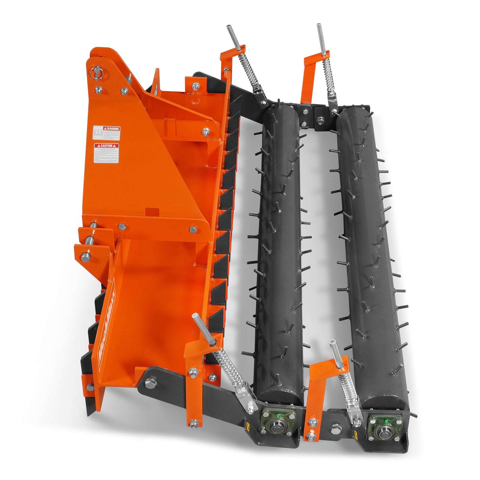 72" Soil Pulverizer, Double Spiked Roller, 25 Shanks, Category 1 and 2, 3 Point Hitch Tractor Attachment, TSP72D