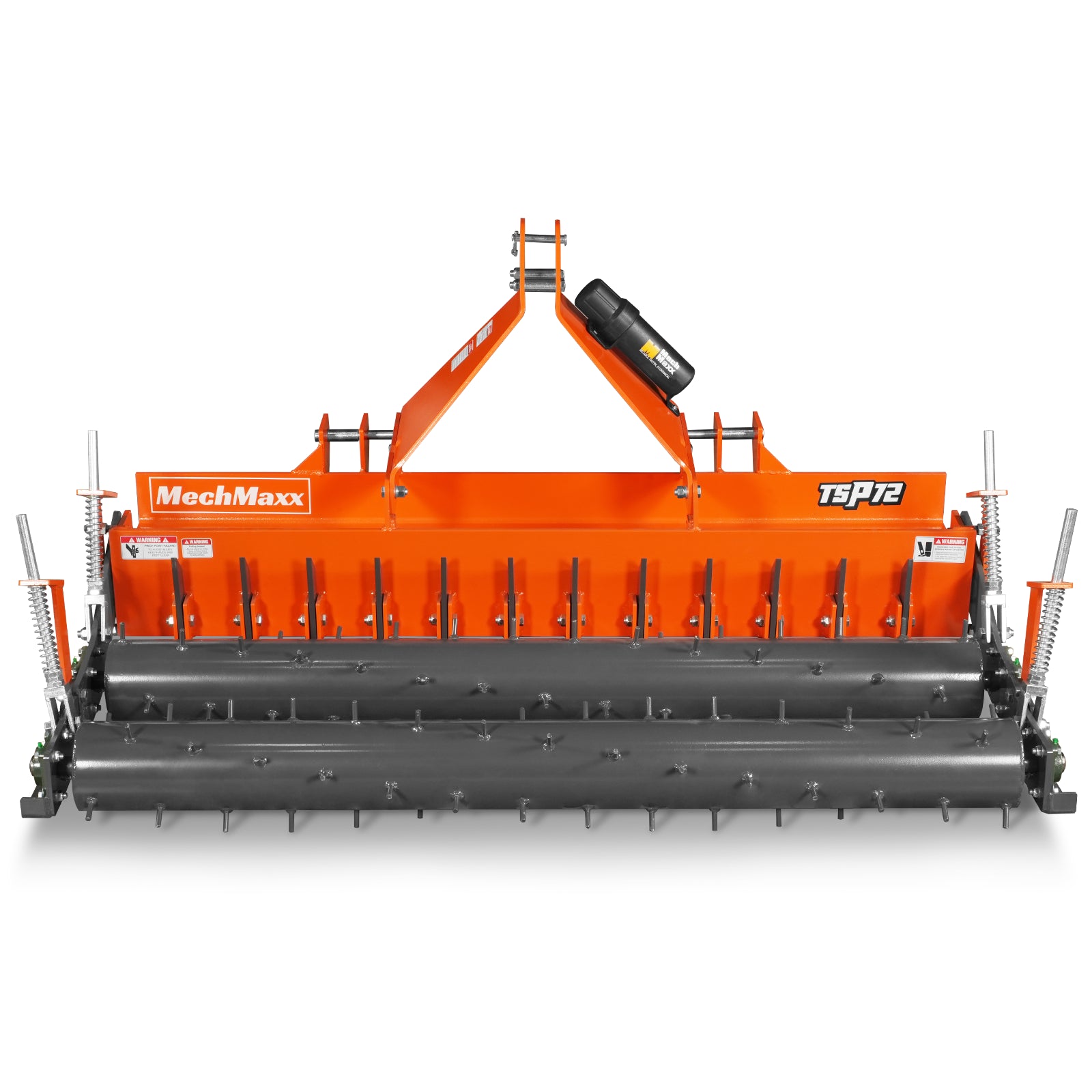 72" Soil Pulverizer, Double Spiked Roller, 25 Shanks, Category 1 and 2, 3 Point Hitch Tractor Attachment, TSP72D