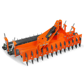 72" Soil Pulverizer, Double Spiked Roller, 25 Shanks, Category 1 and 2, 3 Point Hitch Tractor Attachment, TSP72D