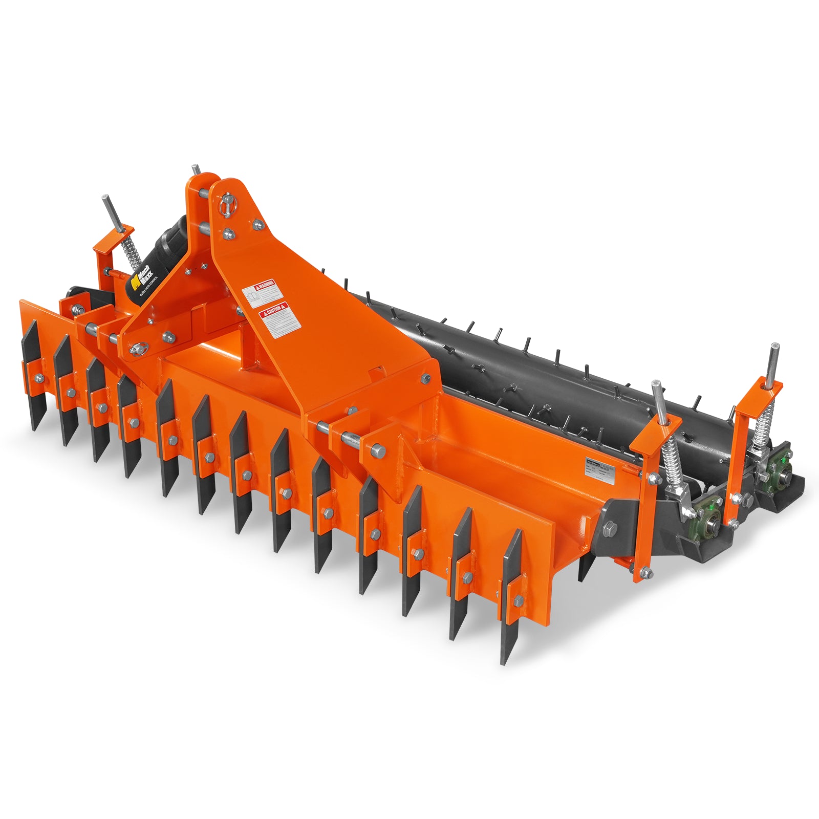 72" Soil Pulverizer, Double Spiked Roller, 25 Shanks, Category 1 and 2, 3 Point Hitch Tractor Attachment, TSP72D