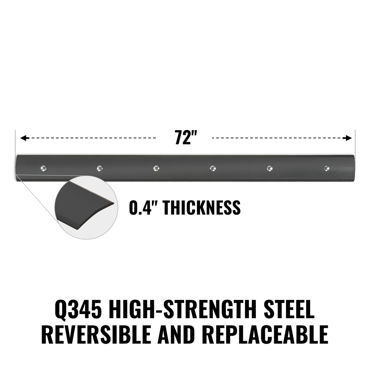 ( 1 Pack / 1 Pcs ) Blade for 72" Rear Blade (for SKU: 201037, 201040)