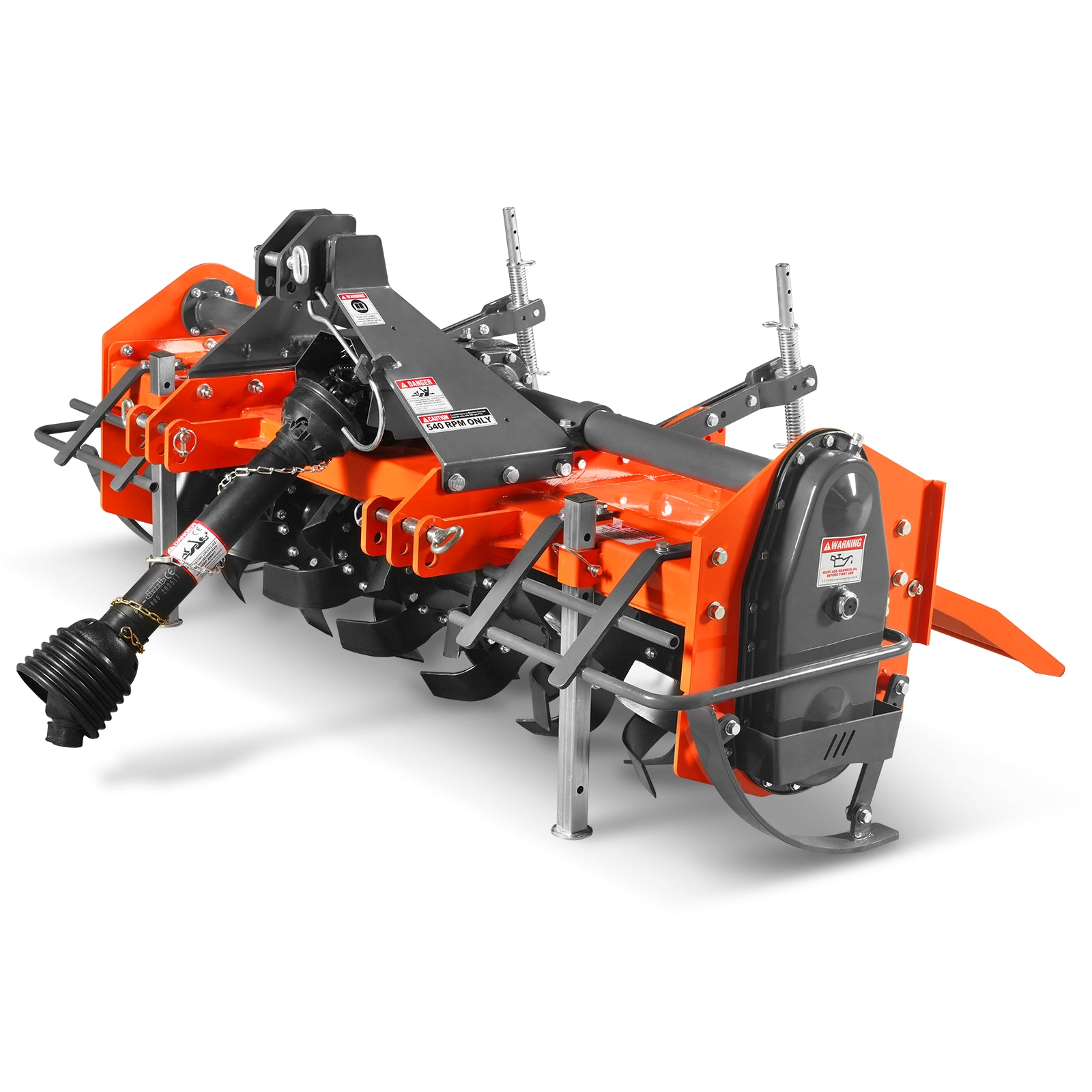 72 in Rotary Tiller, 3 Point Hitch Cat.1 & 2, Gear Drive, PTO Shaft Included with Slip Clutch, 35–70 HP, MRT72