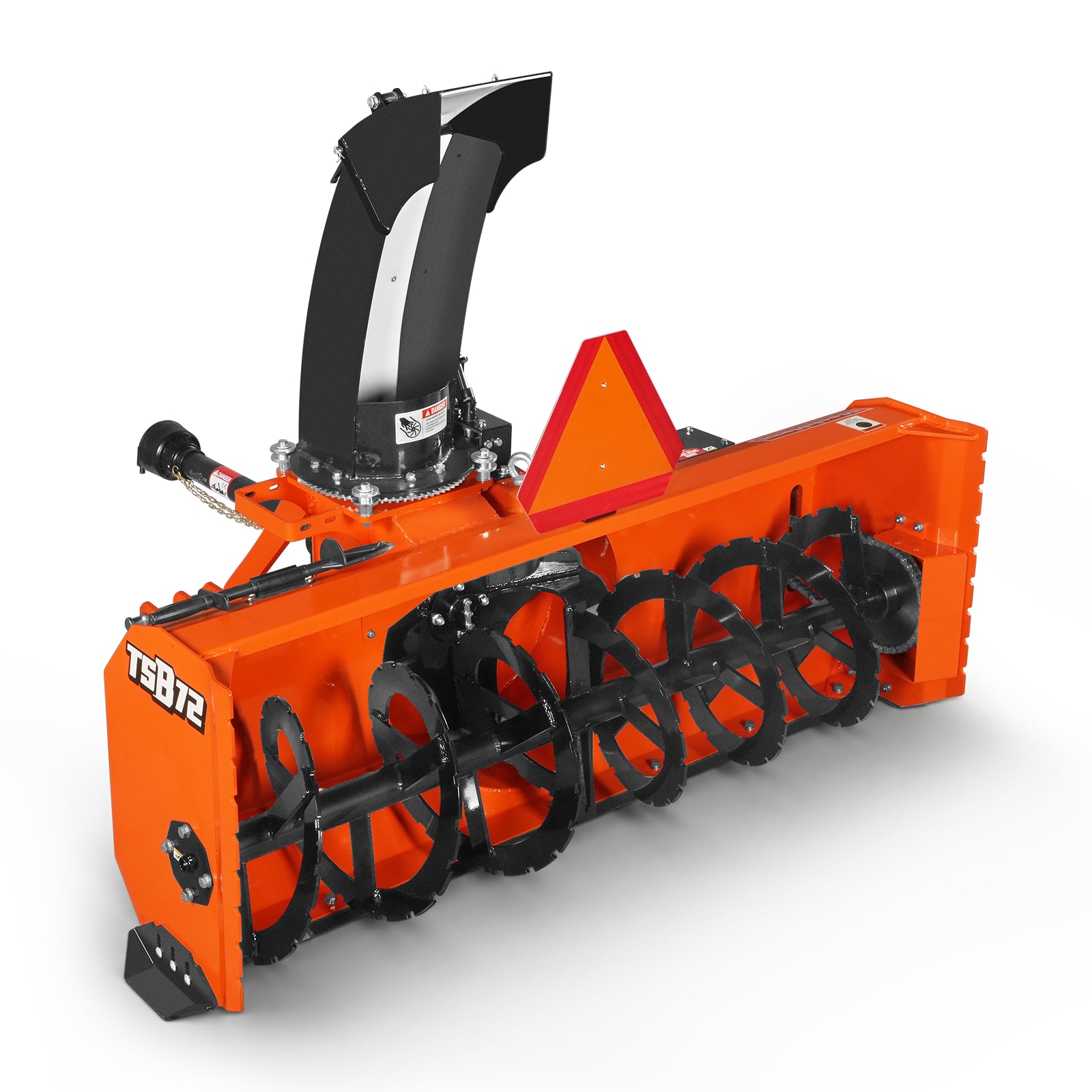 72" 3 Point PTO Snow Blower 24" Impeller Diameter 360° Snow Chute (PTO Shaft Included with Slip Clutch),  25-65 HP,  TSB72T