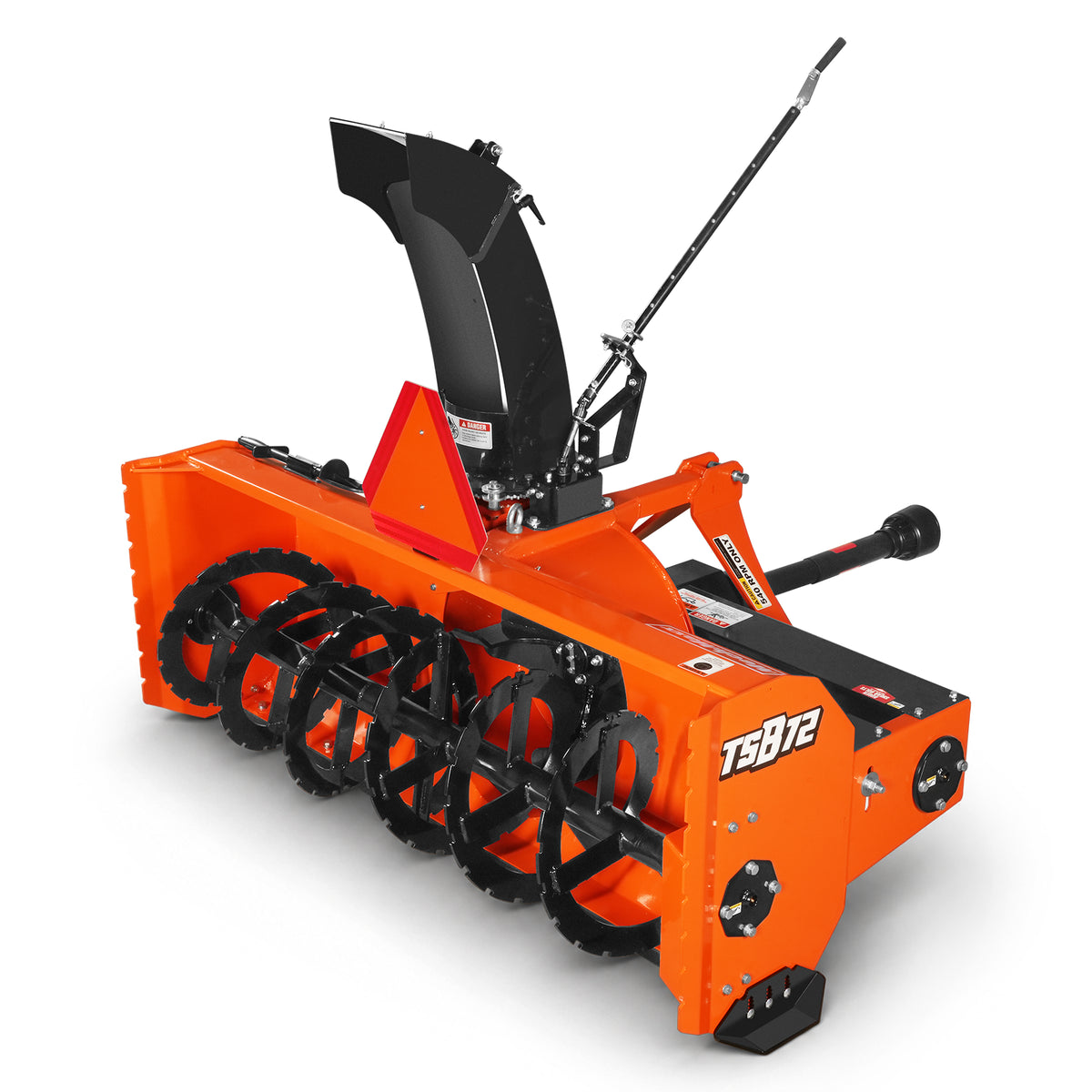 72" 3 Point PTO Snow Blower 24" Impeller Diameter 360° Snow Chute (PTO Shaft Included with Slip Clutch),  25-65 HP,  TSB72T
