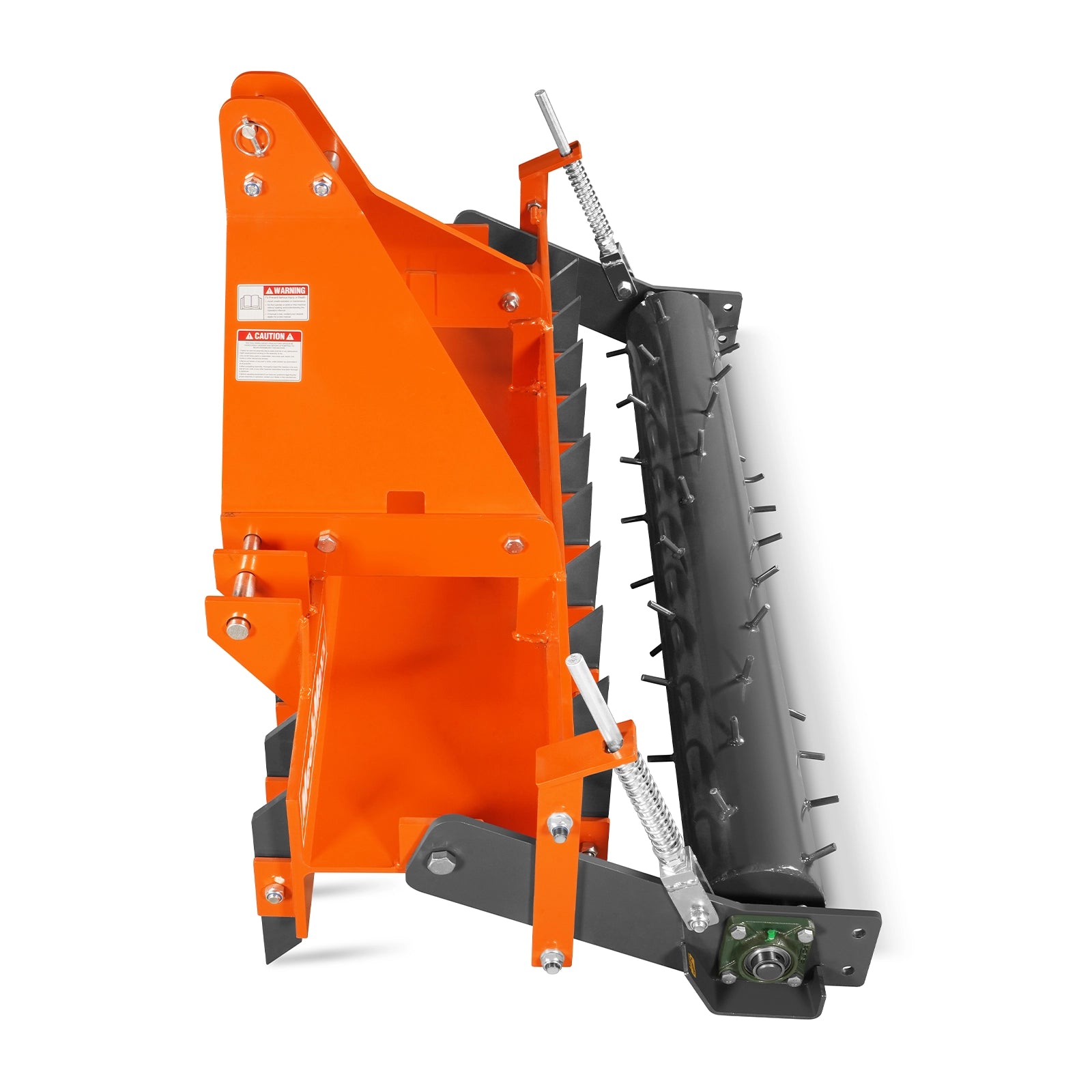 60" Soil Pulverizer, Single Spiked Roller, 21 Shanks, Category 1 and 2, 3 Point Hitch Tractor Attachment, TSP60