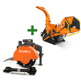 3-Point PTO Stump Grinder & 6", 3 Point Hydraulic Wood Chipper Combo，SG24 & WC68H