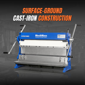 30-inch 3-in-1 Pan and Box Brake – Slip Roll, Shear, Bending Machine for Sheet Metal, 20 Gauge Mild Steel, Adjustable Fingers, Heavy Duty, Metalworking, Fabrication, Rolling, Bending