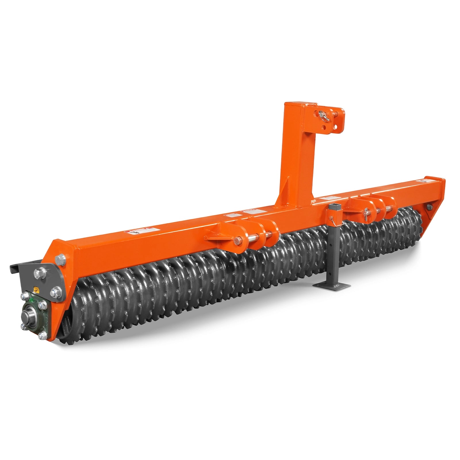 84" Cultipacker with 37 Ductile Iron Wheels, Scraper Bar Included, Category 1 and 2, 3 Point Hitch Tractor Attachment, TCP1084