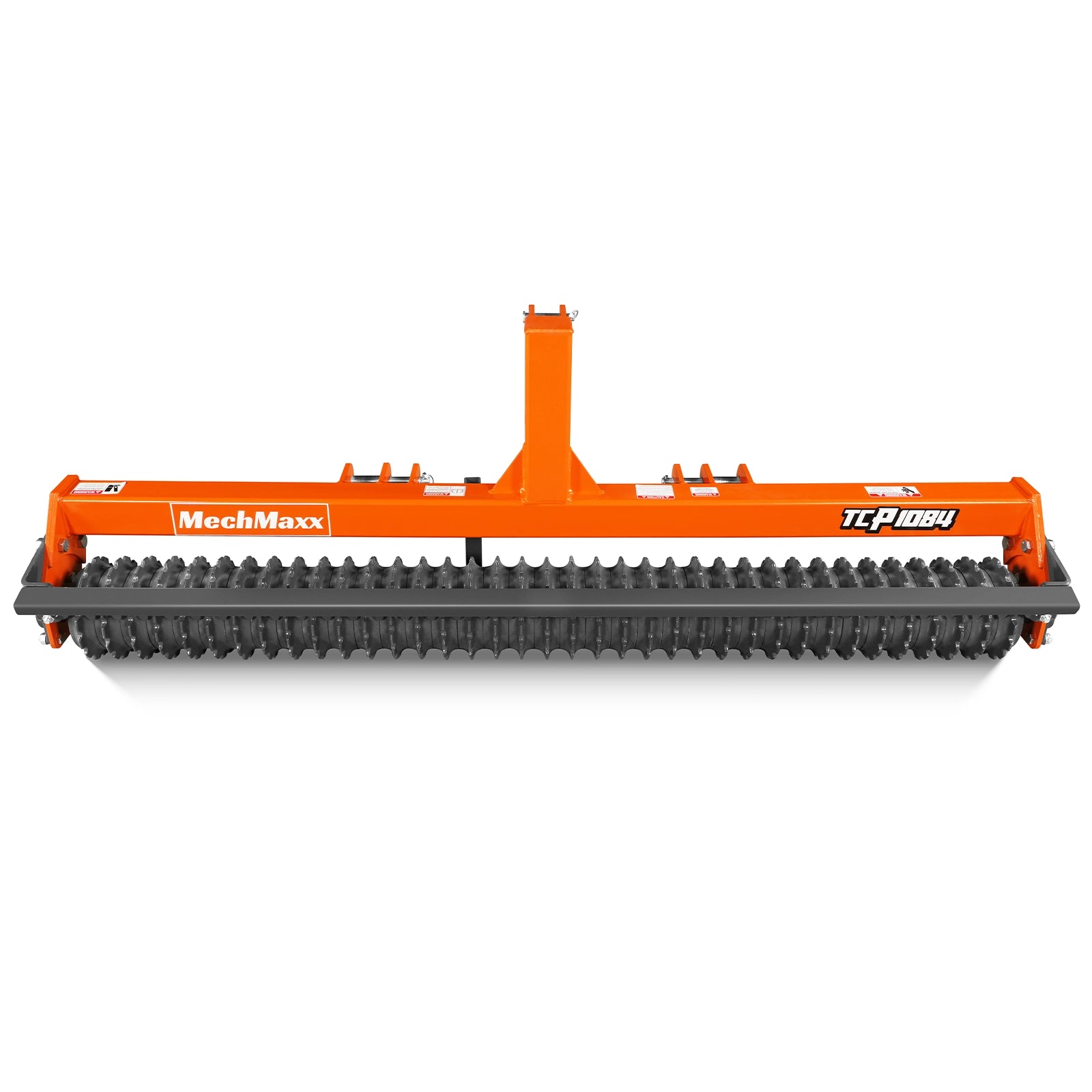 84" Cultipacker with 37 Ductile Iron Wheels, Scraper Bar Included, Category 1 and 2, 3 Point Hitch Tractor Attachment, TCP1084