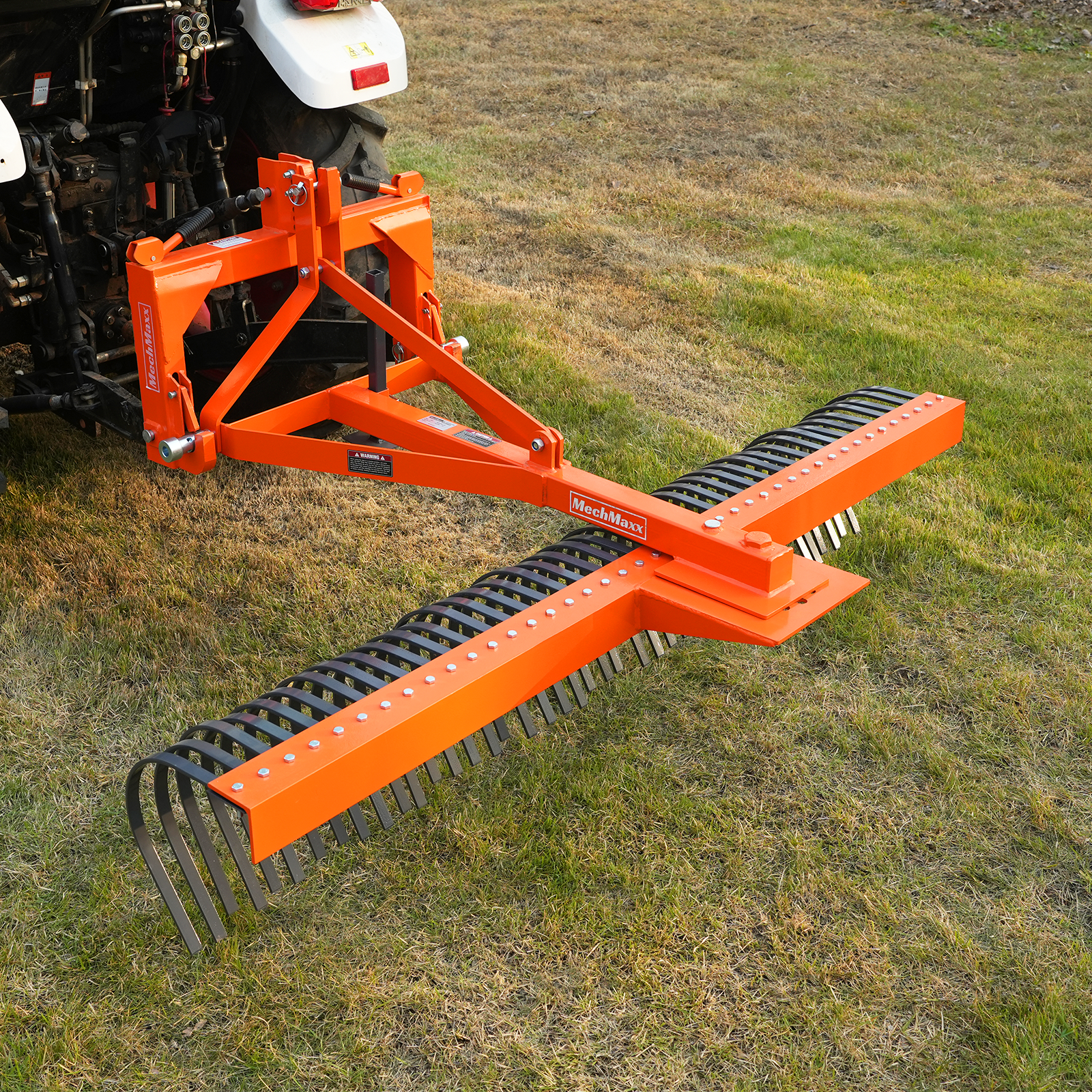 84" Landscape Rake with 42 Tines 3 Point Hitch Tractor Attachment, LR84