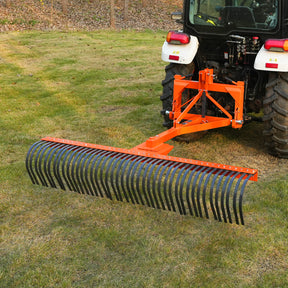 84" Landscape Rake with 42 Tines 3 Point Hitch Tractor Attachment, LR84