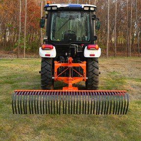 84" Landscape Rake with 42 Tines 3 Point Hitch Tractor Attachment, LR84