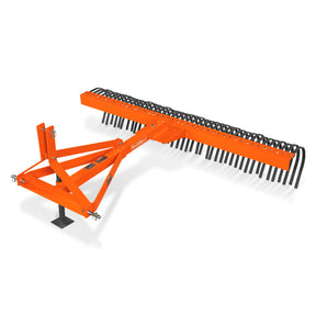 84" Landscape Rake with 42 Tines 3 Point Hitch Tractor Attachment, LR84