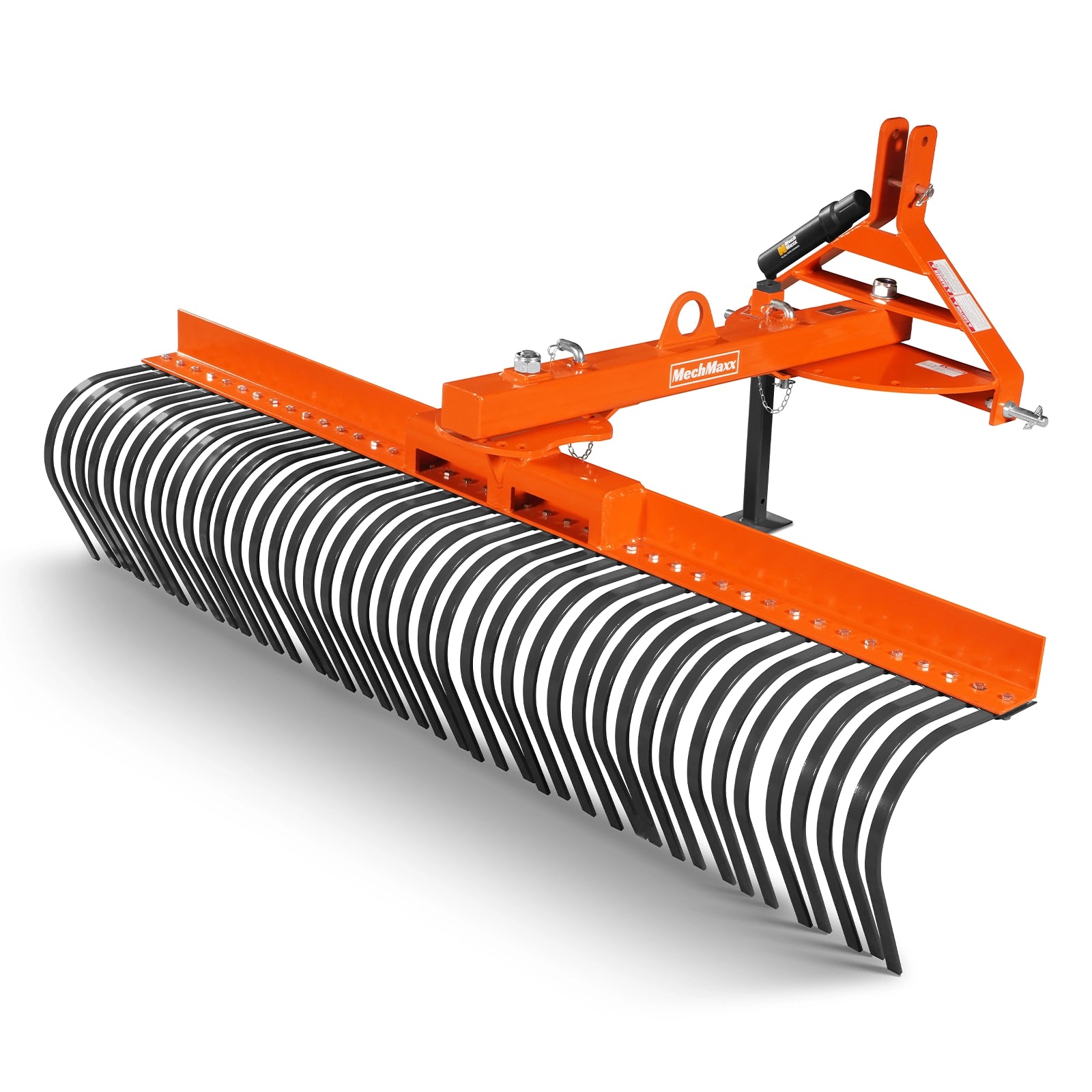 84" Offset Landscape Rake with 42 Tines 3 Point Hitch Tractor Attachment, LRA84
