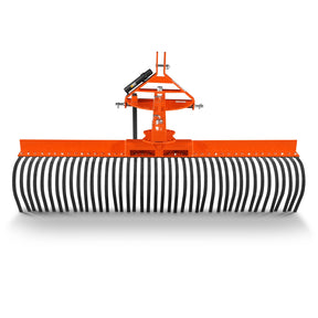 84" Offset Landscape Rake with 42 Tines 3 Point Hitch Tractor Attachment, LRA84
