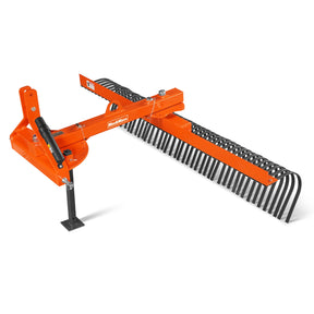 84" Offset Landscape Rake with 42 Tines 3 Point Hitch Tractor Attachment, LRA84