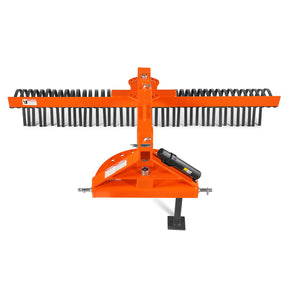 84" Offset Landscape Rake with 42 Tines 3 Point Hitch Tractor Attachment, LRA84