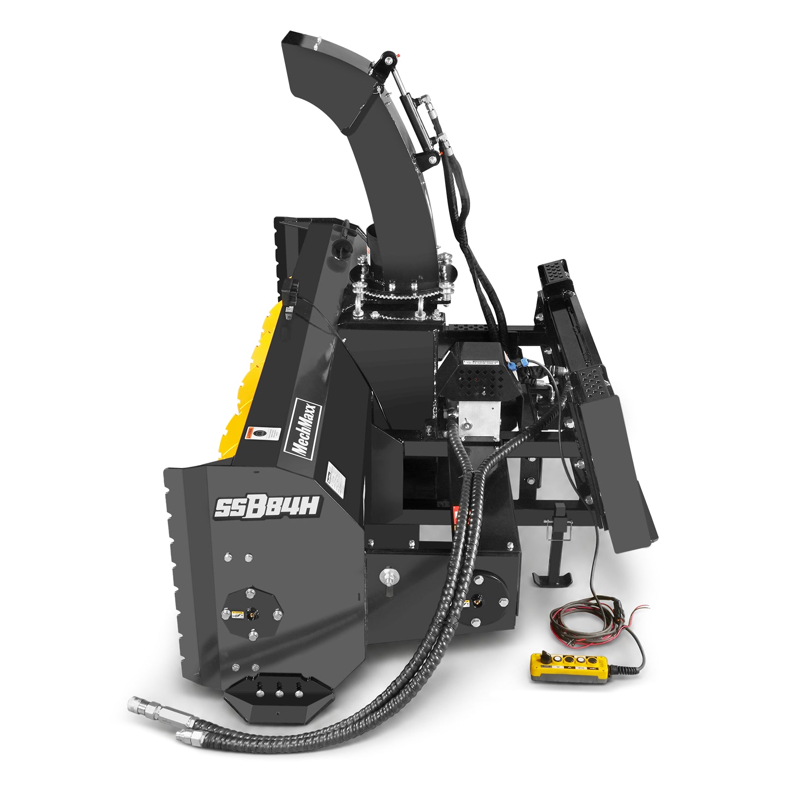 84" Hydraulic Skid Steer Snow Blower, 16–24 GPM, Hydraulic Chute Rotator & Deflector, 24" Impeller, SSB84H