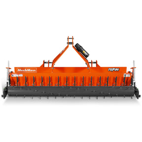 84" Soil Pulverizer, Single Spiked Roller, 29 Shanks, Category 1 and 2, 3 Point Hitch Tractor Attachment, TSP84