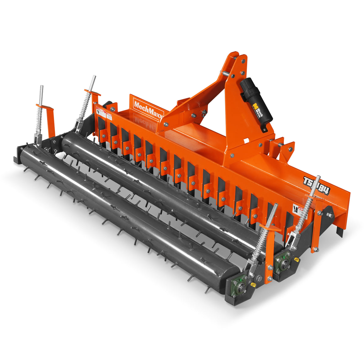 84" Soil Pulverizer, Double Spiked Roller, 29 Shanks, Category 1 and 2, 3 Point Hitch Tractor Attachment, TSP84D