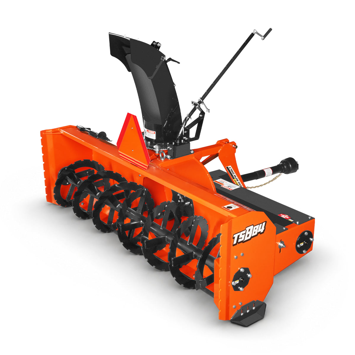 84" 3 Point PTO Snow Blower 24" Impeller Diameter 360° Snow Chute (PTO Shaft Included with Slip Clutch), 30-65 HP, TSB84T