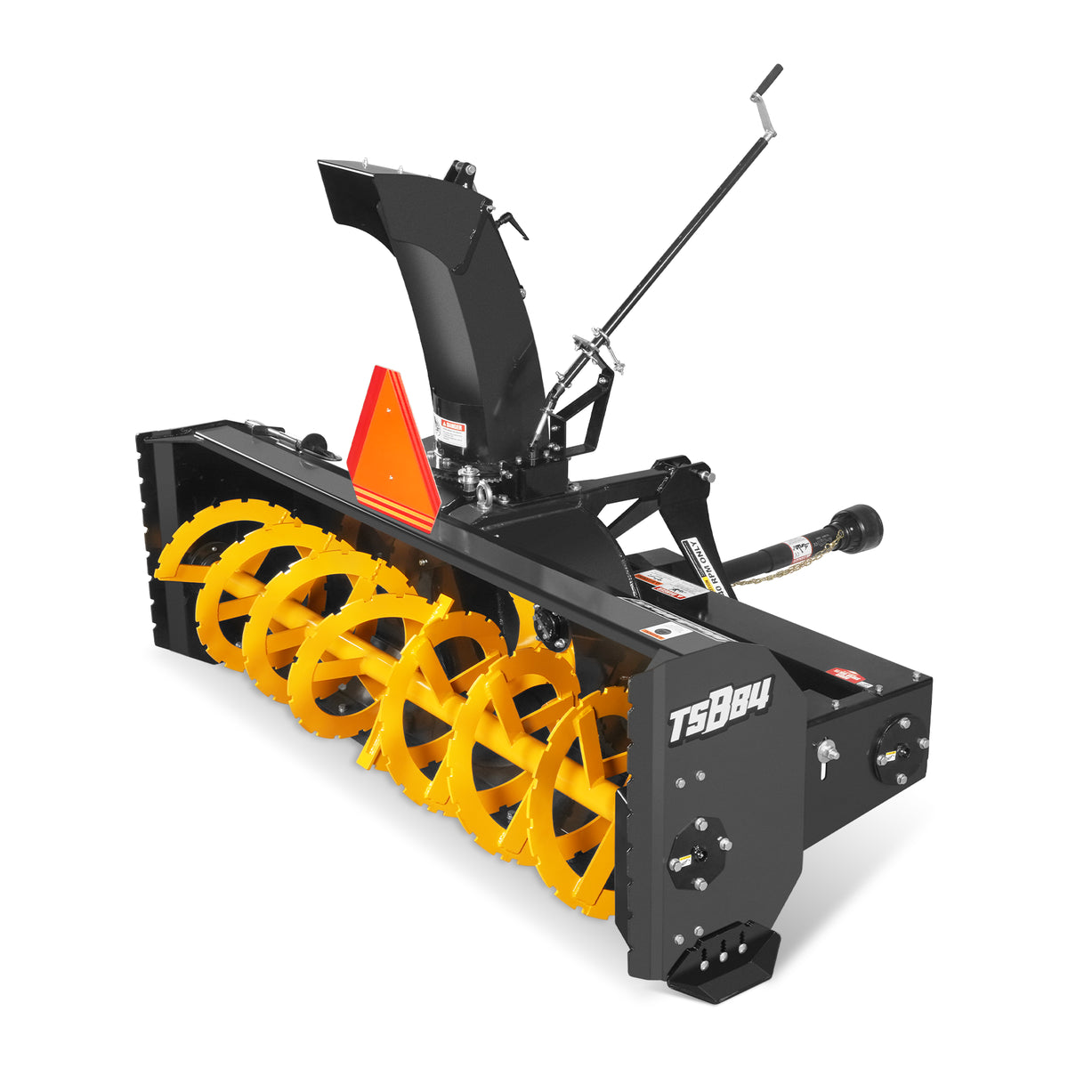 84" 3 Point PTO Snow Blower 24" Impeller Diameter 360° Snow Chute (PTO Shaft Included with Slip Clutch), 30-65 HP, TSB84