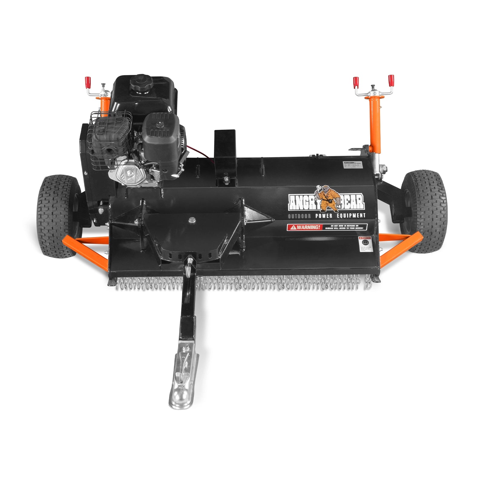 MechMaxx 48" Tow-Behind ATV Offset Flail Mower, B&S 13.5HP 420cc E-start Gas Engine Powered; Adjustable Mowing Height, ATV120
