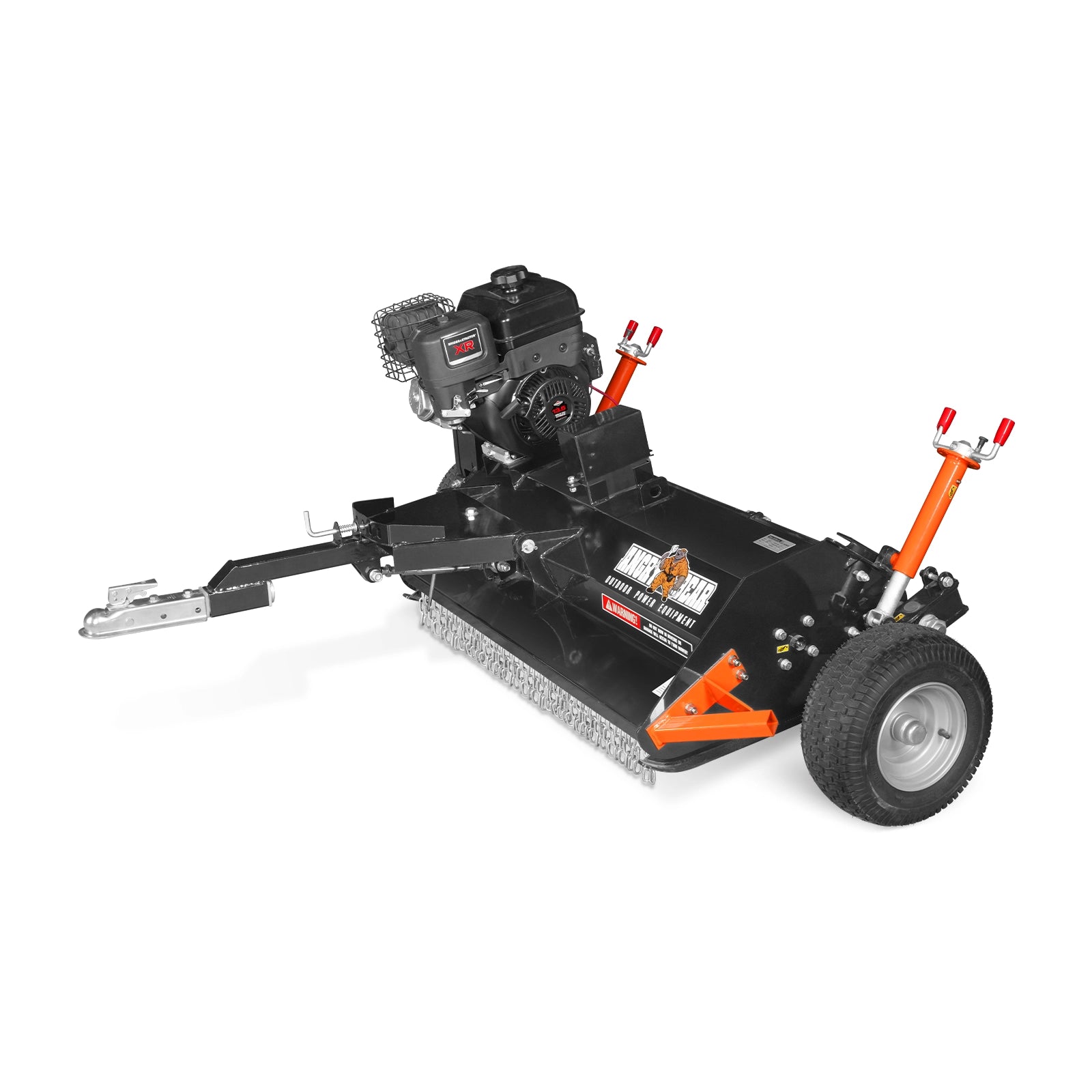 MechMaxx 48" Tow-Behind ATV Offset Flail Mower, B&S 13.5HP 420cc E-start Gas Engine Powered; Adjustable Mowing Height, ATV120