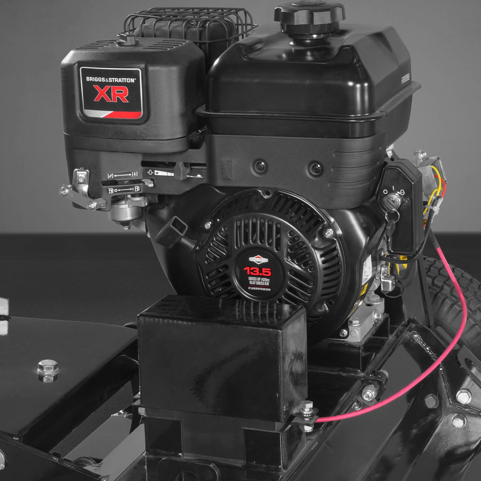 MechMaxx 48" Tow-Behind ATV Offset Flail Mower, B&S 13.5HP 420cc E-start Gas Engine Powered; Adjustable Mowing Height, ATV120