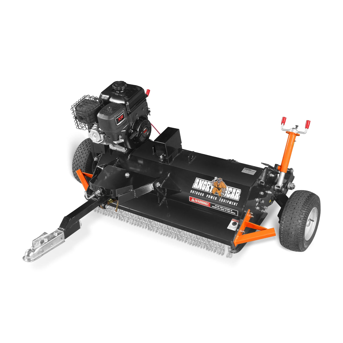 MechMaxx 48" Tow-Behind ATV Offset Flail Mower, B&S 13.5HP 420cc E-start Gas Engine Powered; Adjustable Mowing Height, ATV120