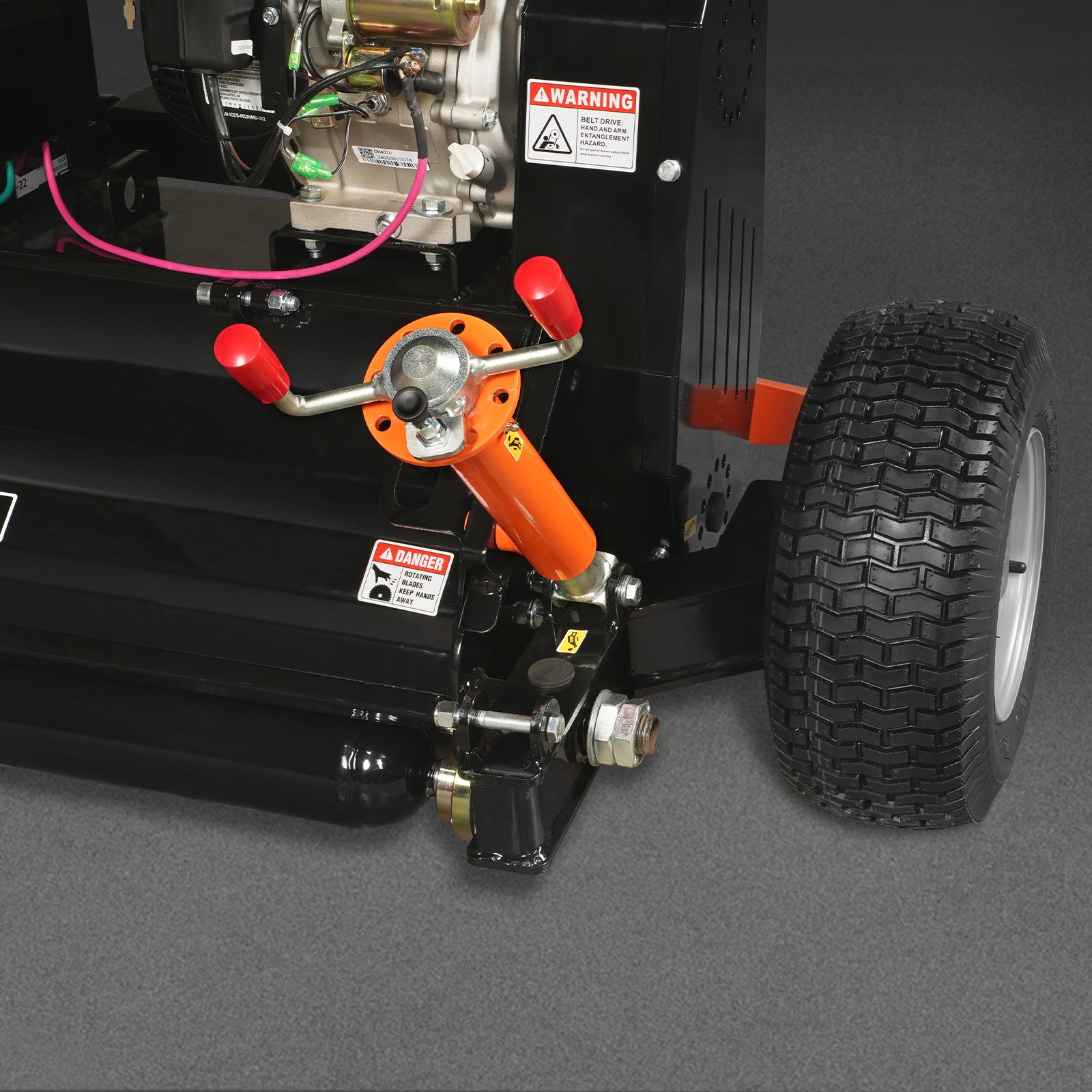 MechMaxx 48" Tow-Behind ATV Offset Flail Mower,  15HP 459cc E-start Gas Engine Powered; Adjustable Mowing Height,  ATV120