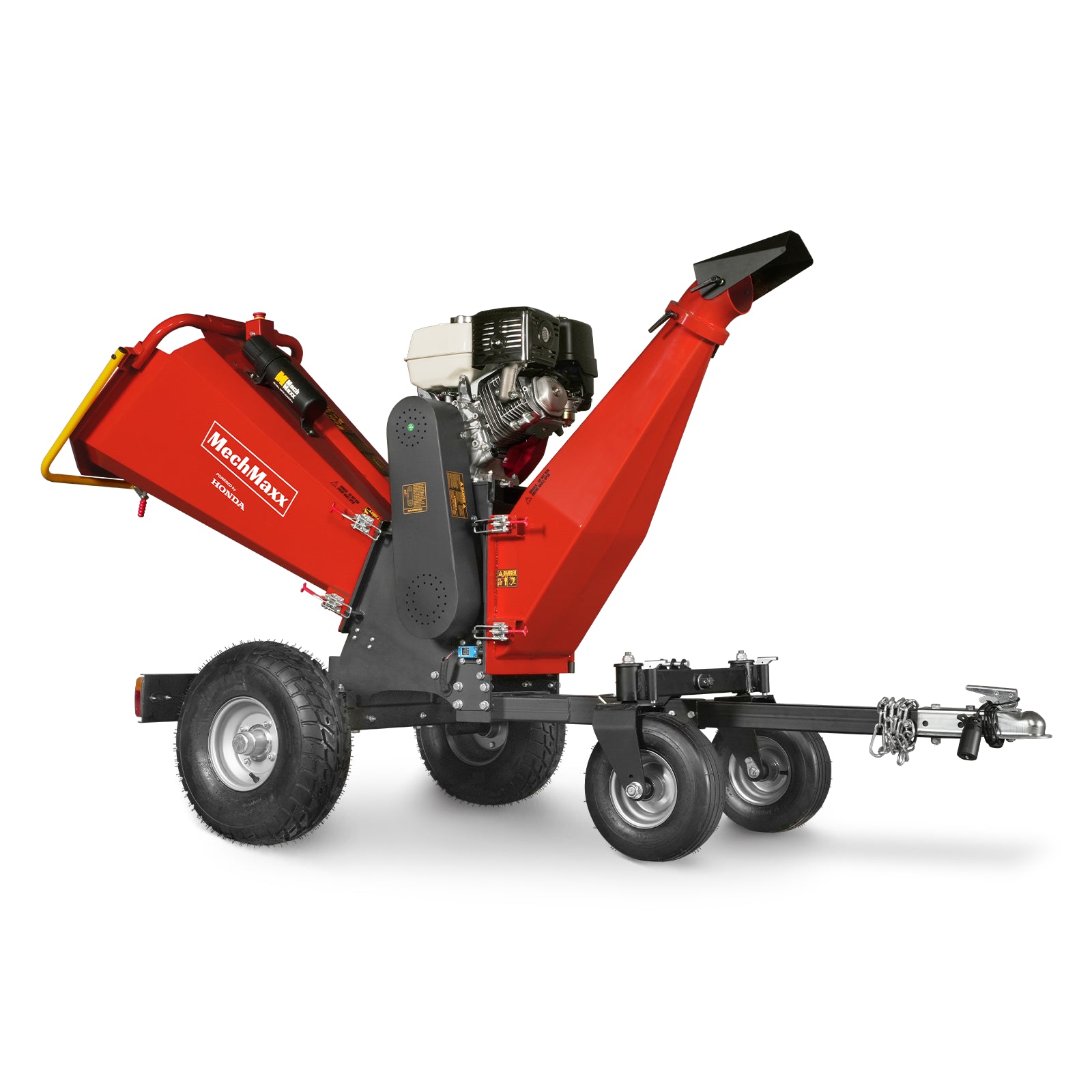 6 inch HONDA E-Start Gasoline Engine Powered 4 - Wheel Drum Wood Chipper with Taillight , B150