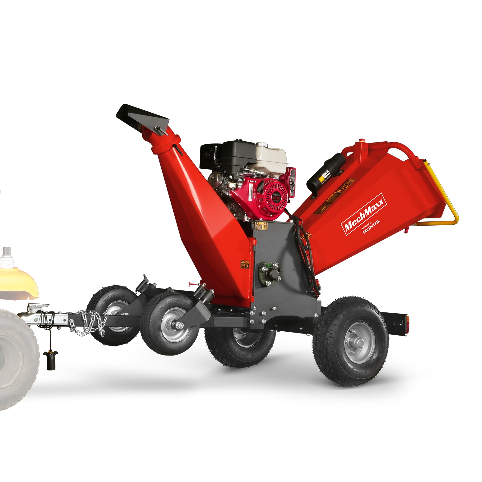 6 inch HONDA E-Start Gasoline Engine Powered 4 - Wheel Drum Wood Chipper with Taillight , B150