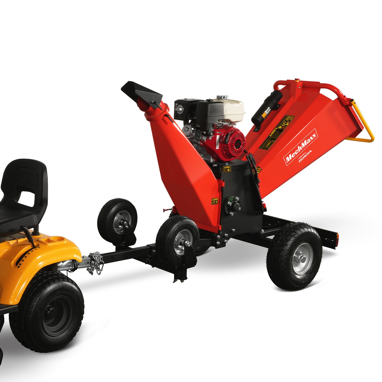 6 inch HONDA Gasoline Engine Powered 4 - Wheel Drum Wood Chipper with Taillight , B150