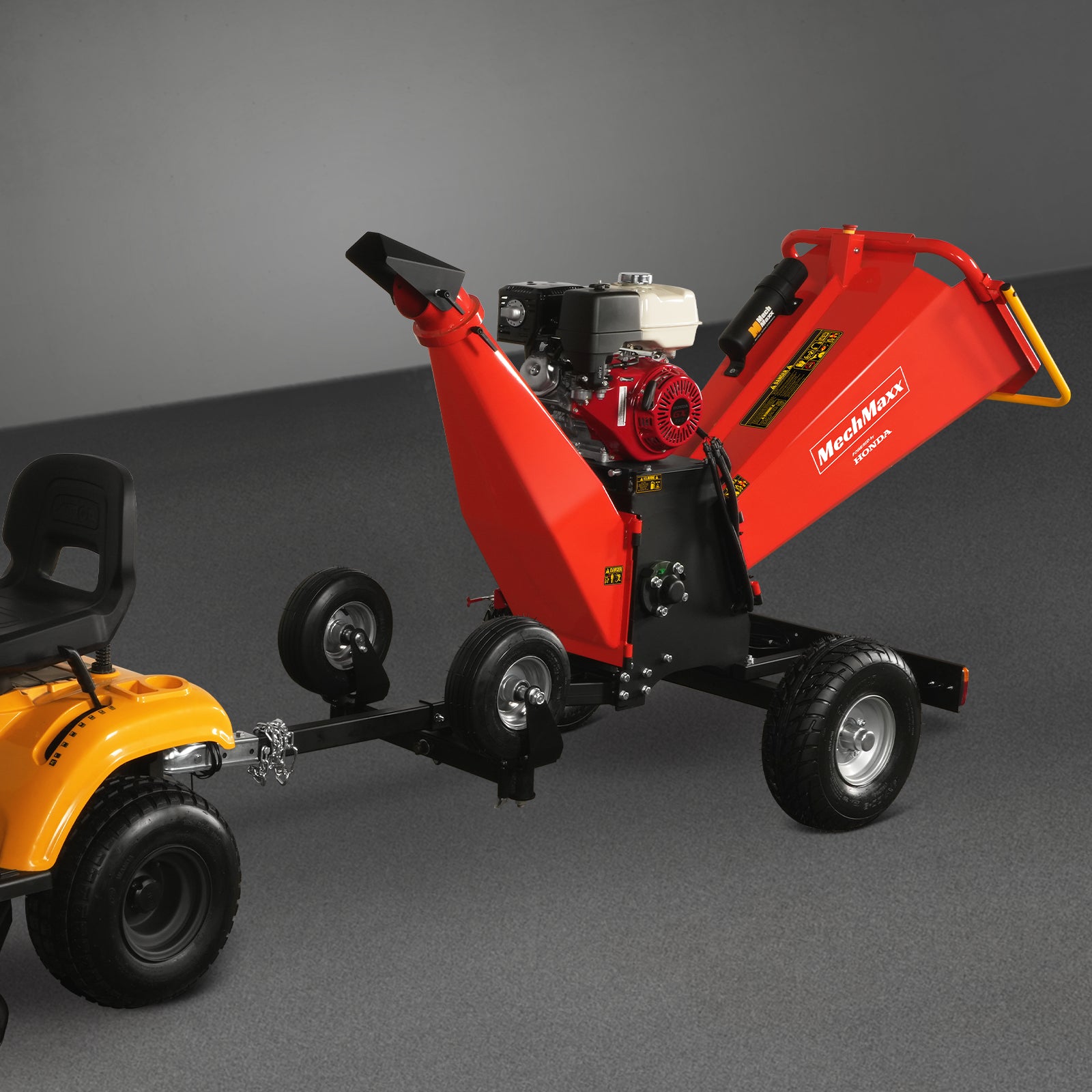 6 inch HONDA Gasoline Engine Powered 4 - Wheel Drum Wood Chipper with Taillight , B150