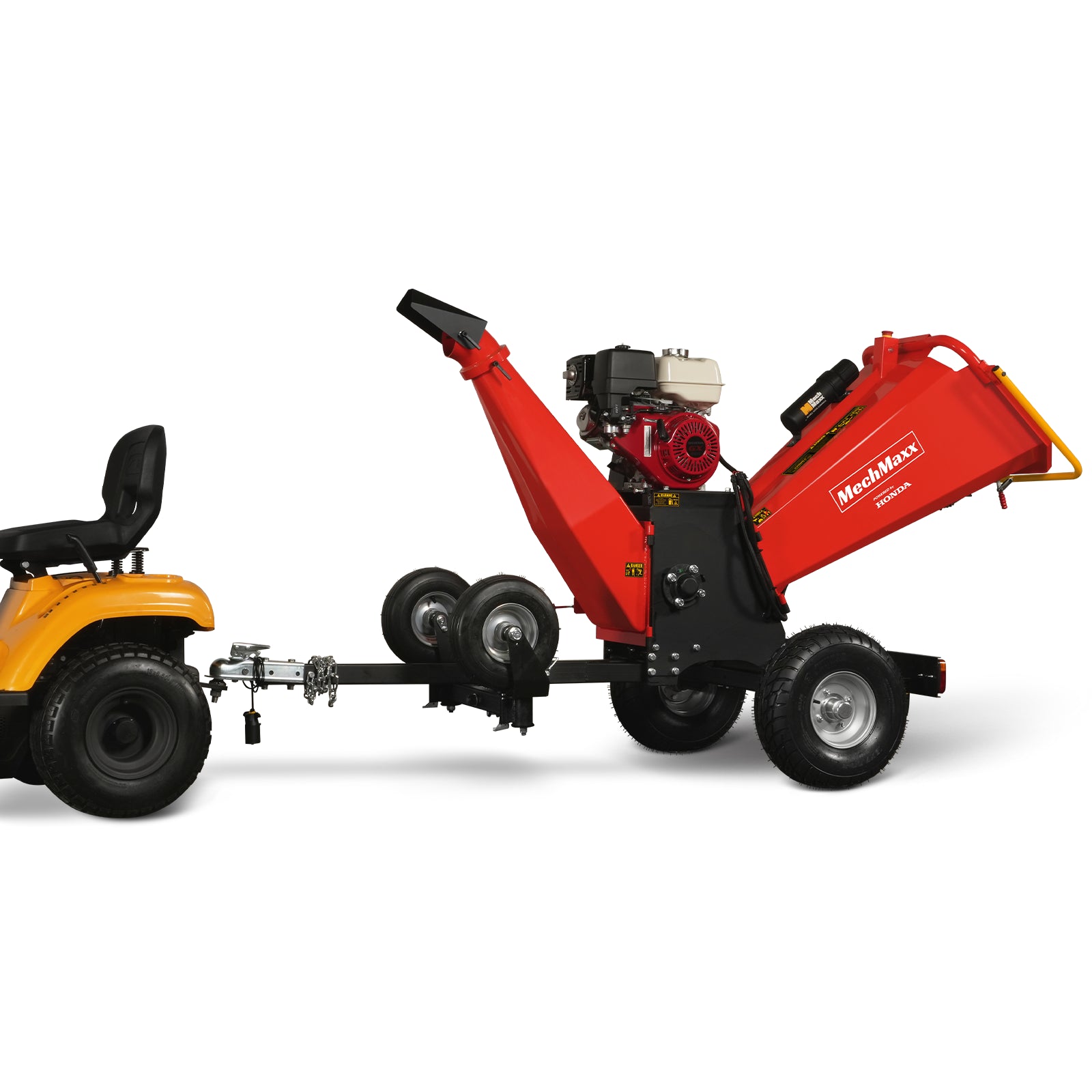 6 inch HONDA Gasoline Engine Powered 4 - Wheel Drum Wood Chipper with Taillight , B150