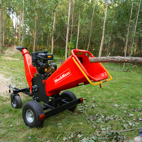 6 inch KOHLER E-Start 429cc 14HP Gas Powered 4 - Wheel Drum Wood Chipper with Taillight , B150