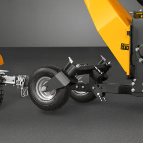 6 inch E-start DUCAR 420cc 15hp Gas Powered 4 - Wheel Drum Wood Chipper with Taillight , B150