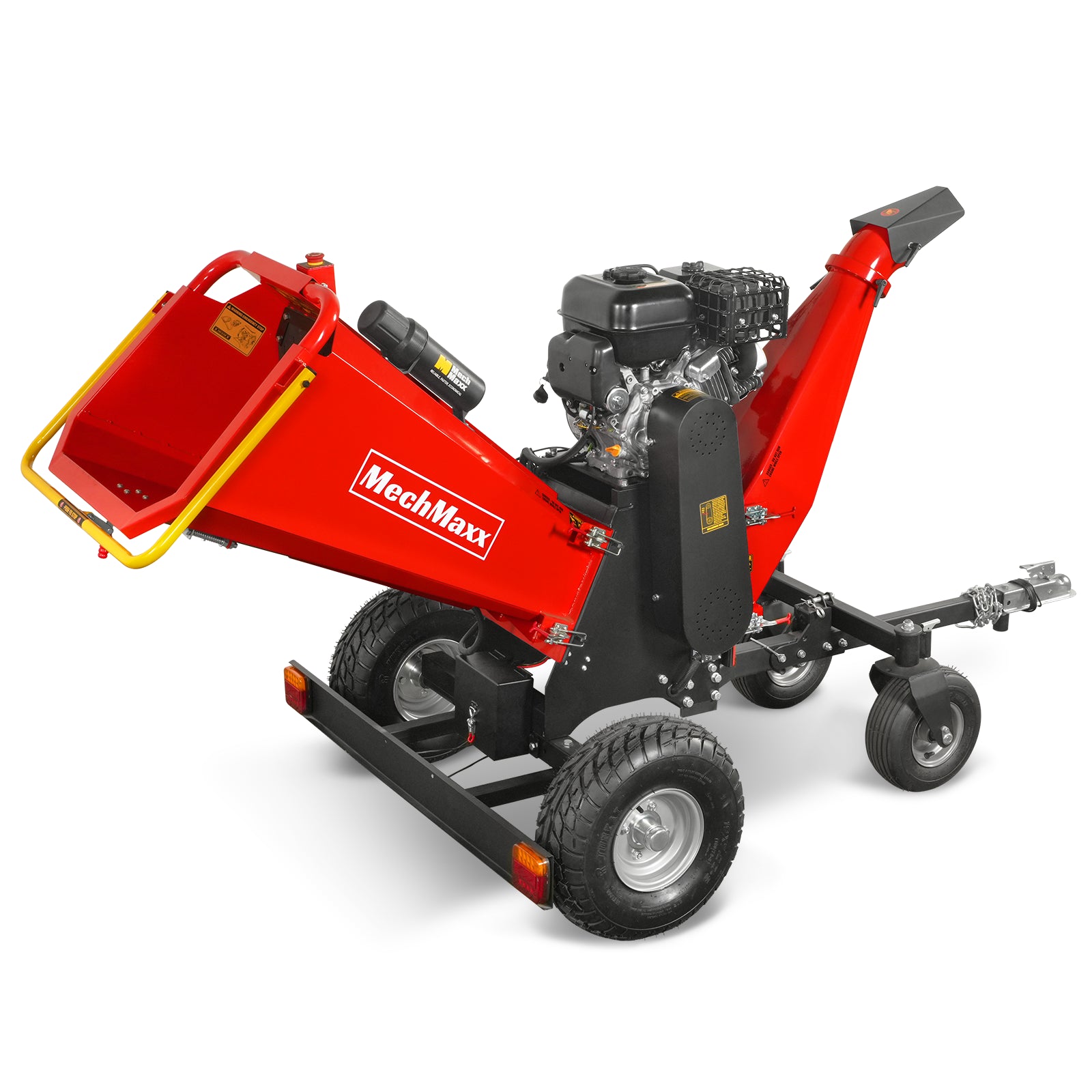 6 inch ZONSEN E-Start 459cc 15hp Gas Powered 4 - Wheel Drum Wood Chipper with Taillight , B150