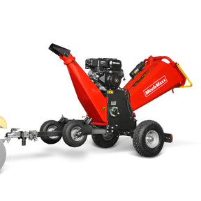 6 inch ZONSEN E-Start 459cc 15hp Gas Powered 4 - Wheel Drum Wood Chipper with Taillight , B150